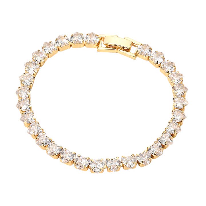 Sensibling Corp. - Wholesale Tennis Bracelet - 18K Gold Dipped Elegant Round Tennis Chain Bracelet1