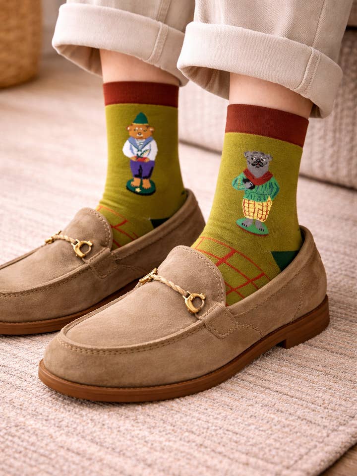 Meias com Animais Ilustrados por atacado de Marc JoJo