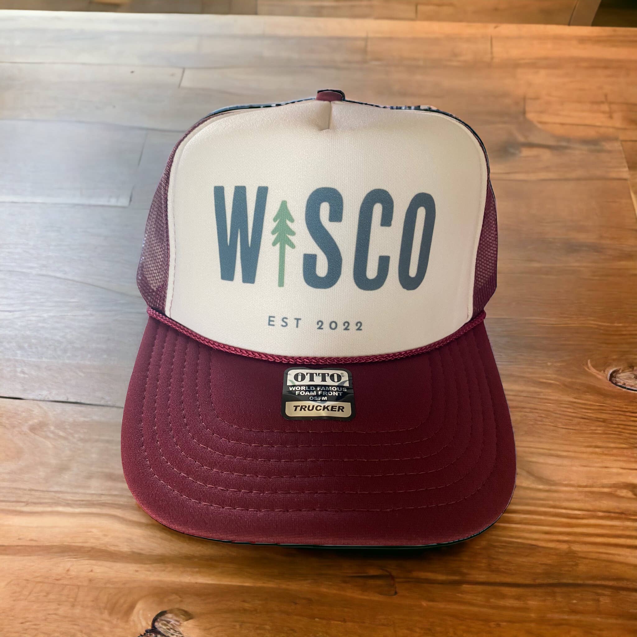 Wisco Clothing Co. - Wholesale Trucker Hat - Unisex - Wisco Trucker Hat - Maroon