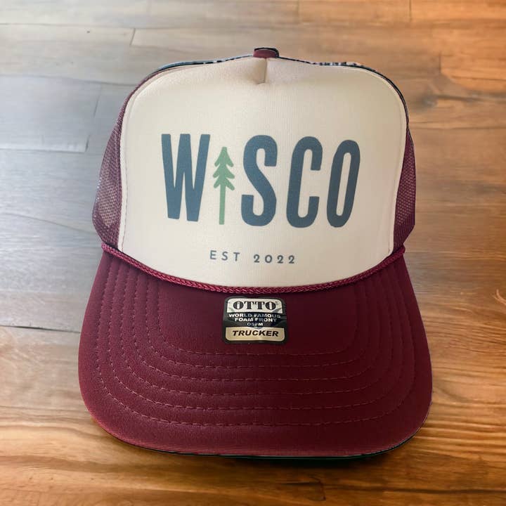 Wisco Clothing Co. - Wholesale Trucker Hat - Unisex - Wisco Trucker Hat - Maroon0