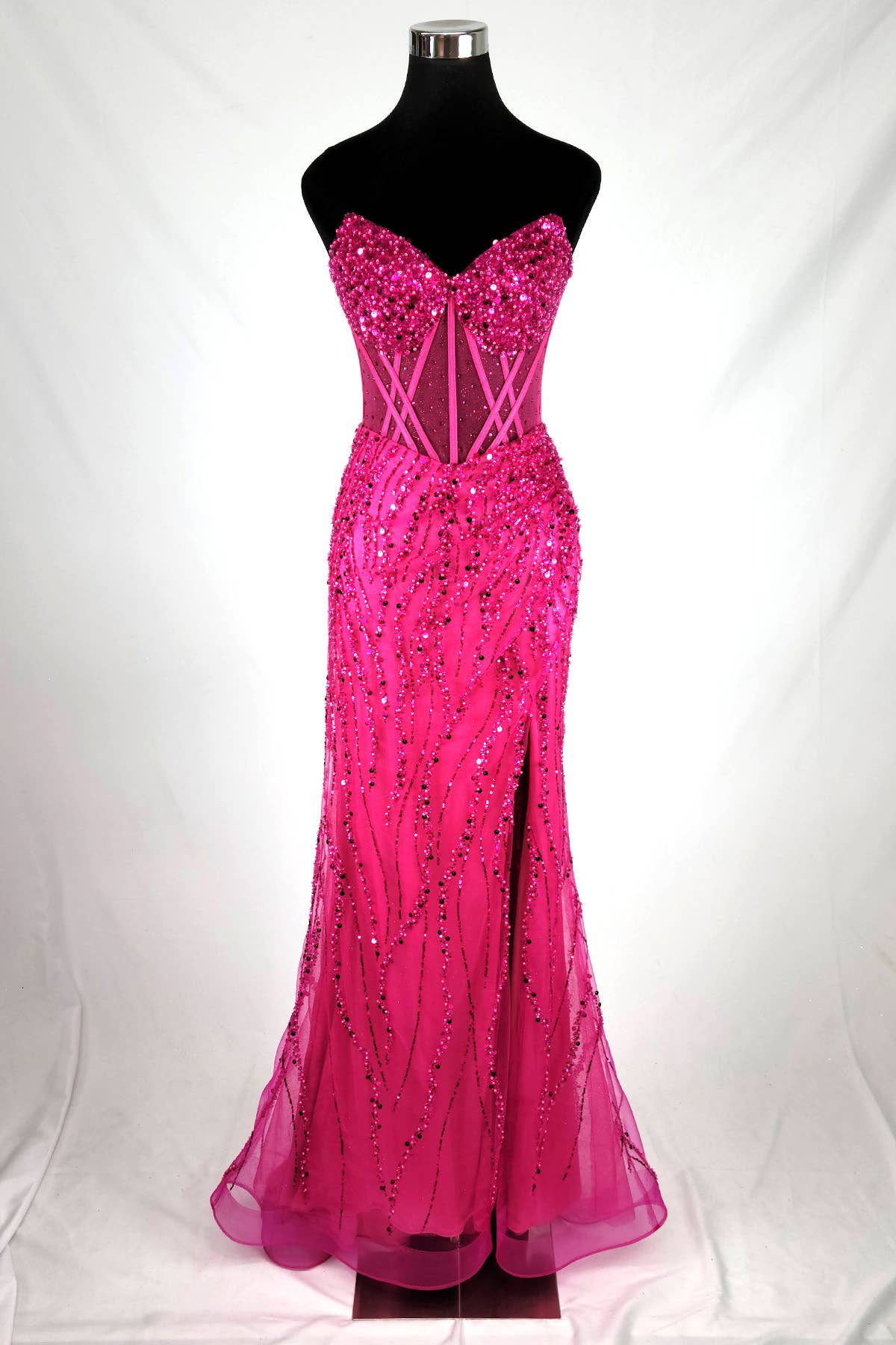 Chicas – wholesale Klänning - Dam – Älskling lång klänning med pärlor och paljetter C3662