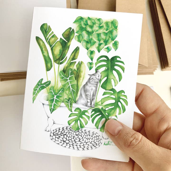 Katrinn Pelletier Illustration + art - Wholesale Everyday Greeting Card - Jungle cat greeting card1