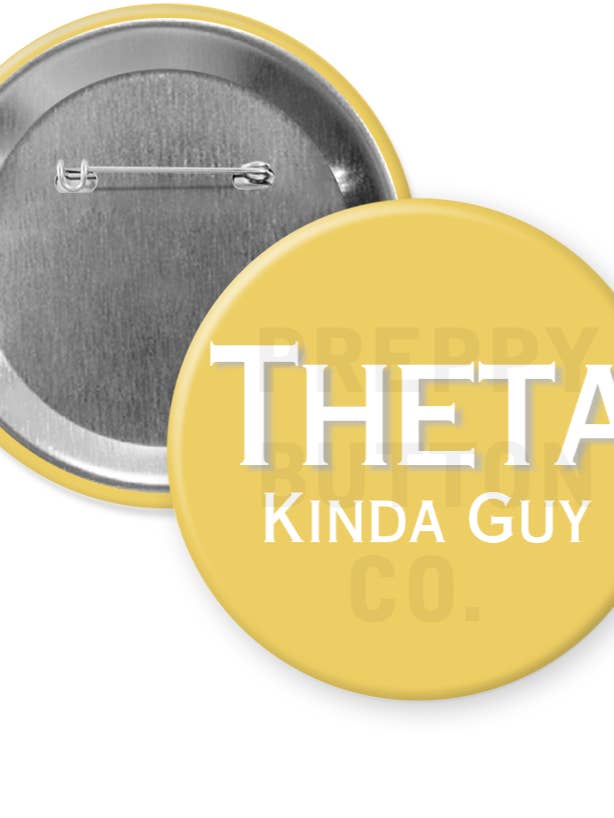 Kappa Alpha Theta Kinda Guy Button for wholesale by Preppy Button Co. LLC.