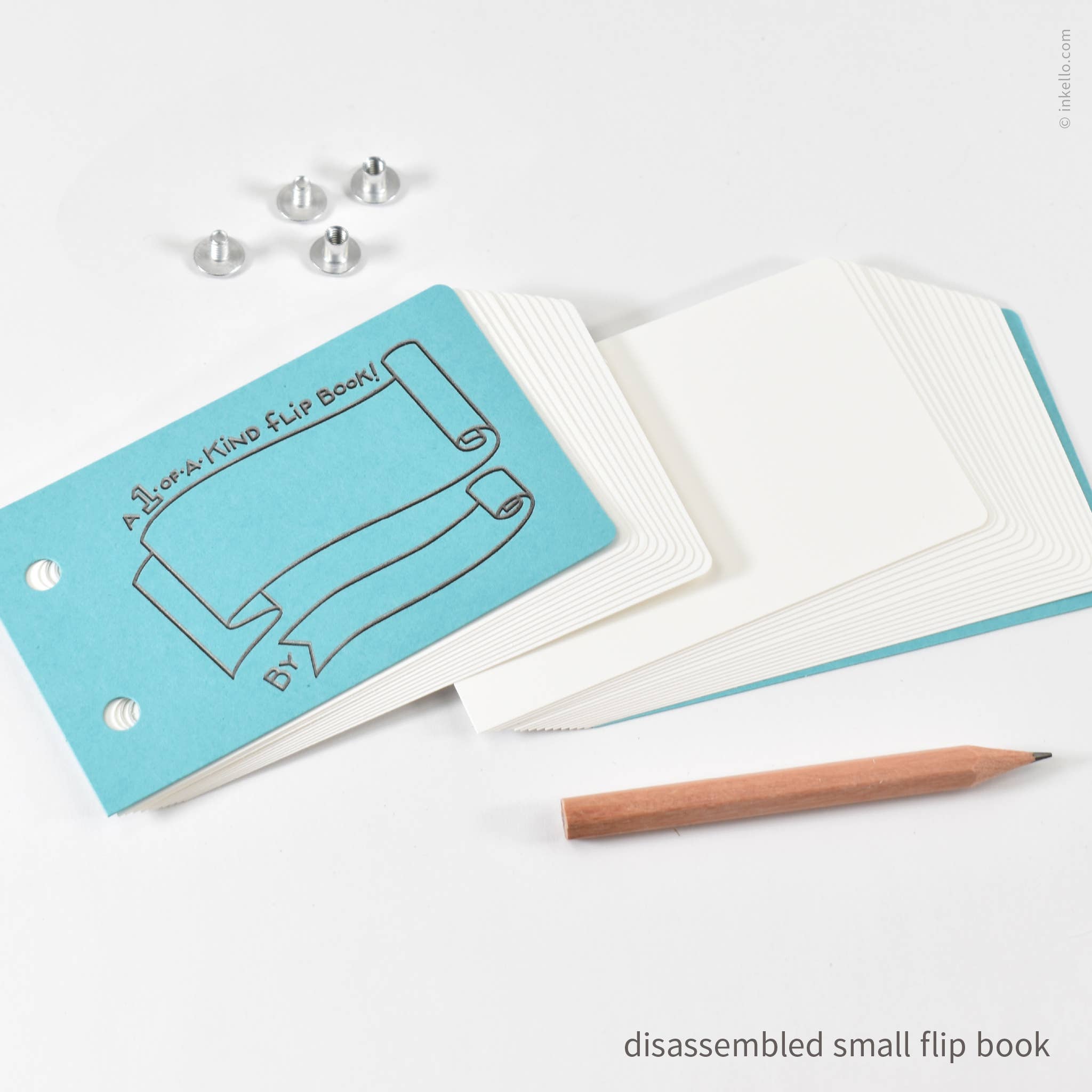 Inkello Letterpress - Wholesale Sketchbook/Sketchpad - Draw-Your-Own Flip Book + Pencil (#316)13