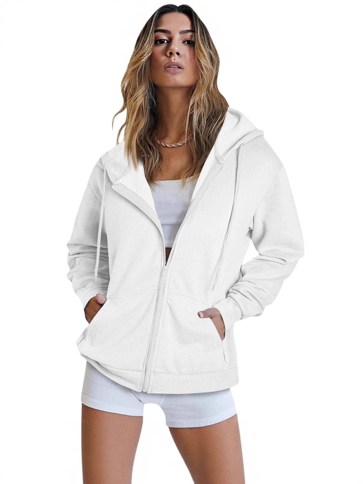 SALINA TRADING INC - Wholesale Hoodie - Women's - Unisex Hooded Zipper Jacket Casual Sports Hoodie4