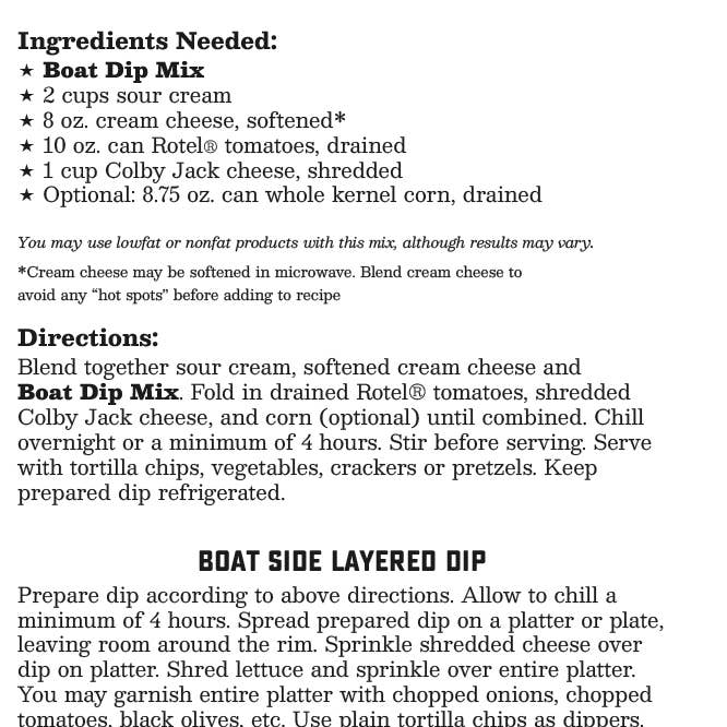 Country Home Creations - Wholesale Dip - Coastal Kitchen Boat Dip Mix3