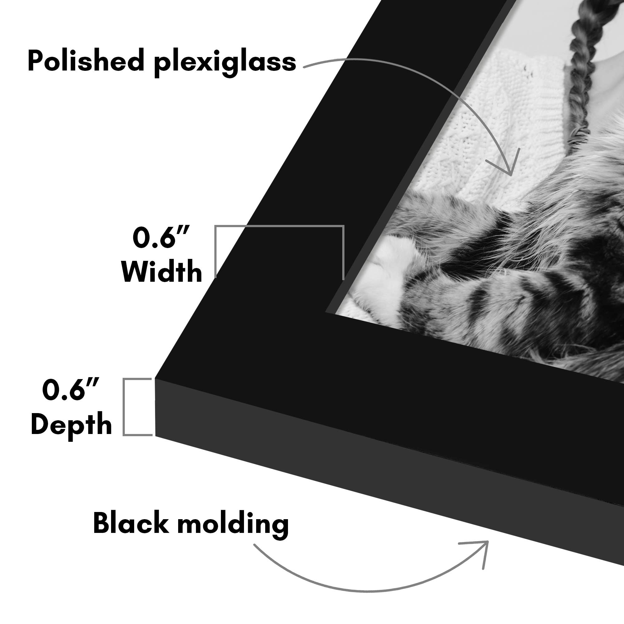 Americanflat - Wholesale Picture Frame - Americanflat 5 Pack Picture Frames With Mat Plexiglass Cover150