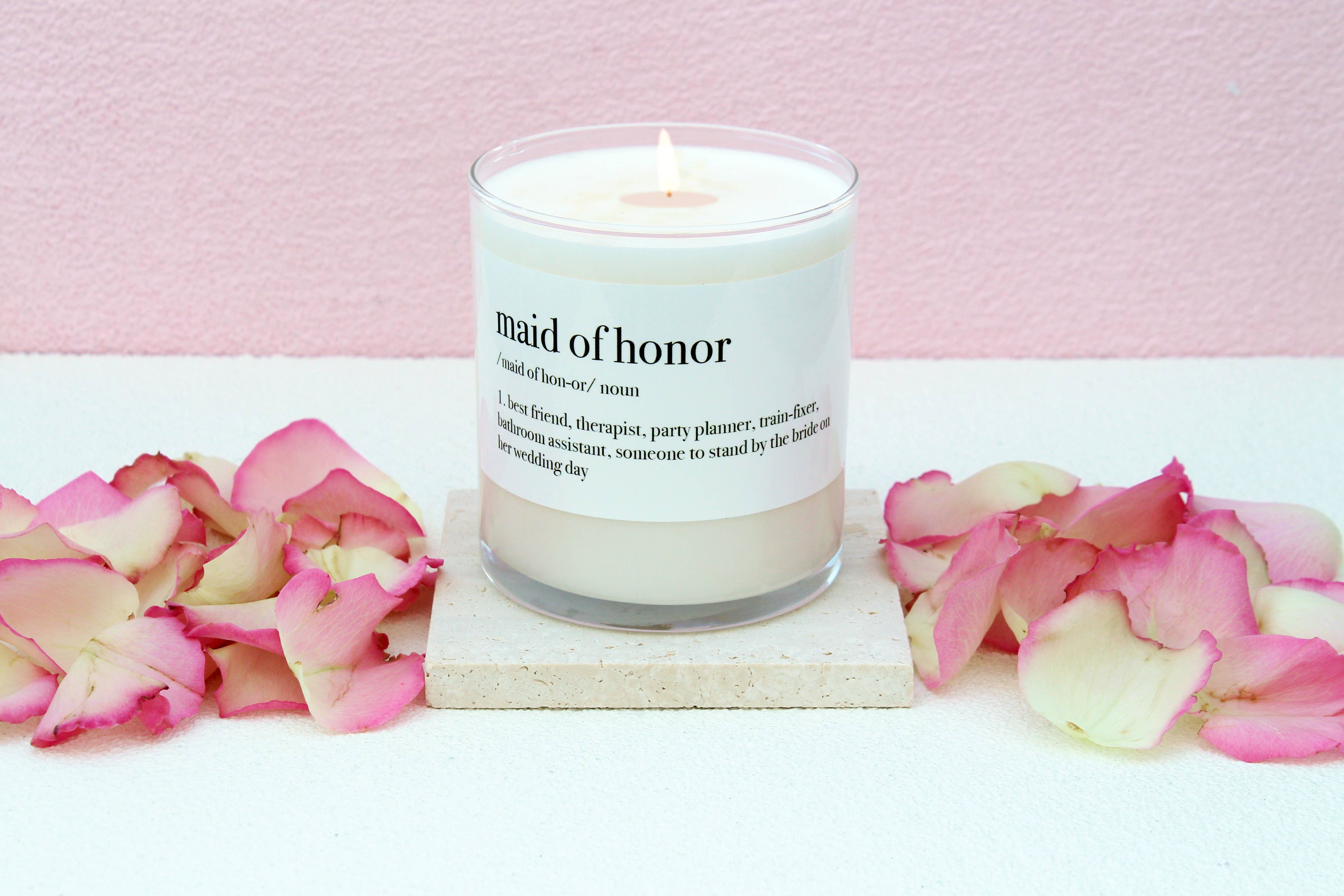 Aria Bella Candles - Wholesale Jar/Filled Candle - Maid of Honor Definition Soy Candle4