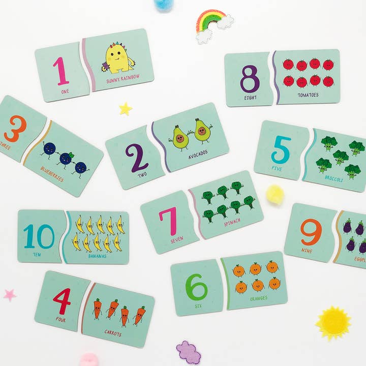 Puzzle de comptage de nourriture pour la vente par Happy Rainbow Books