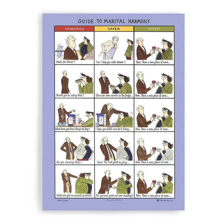 Dublin Gift Company – wholesale Kökshandduk – Vinglig guide till äktenskaplig harmoni kökshanddukar4