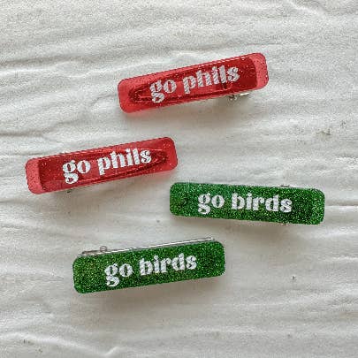 The Redhead Design Shop - Wholesale Hair Clip - Women's - Go Birds Hair Clip - Single Clip - Philadelphia Eagle4
