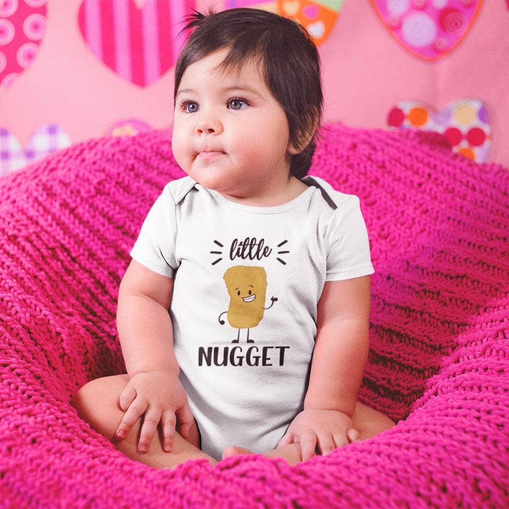 NewBabyWishes - Wholesale Bodysuit (Non-Footed) - Baby - Funny Chicken Nugget Onesie - Little Nugget Clothes - Cute Little Nugget Baby Onesie1