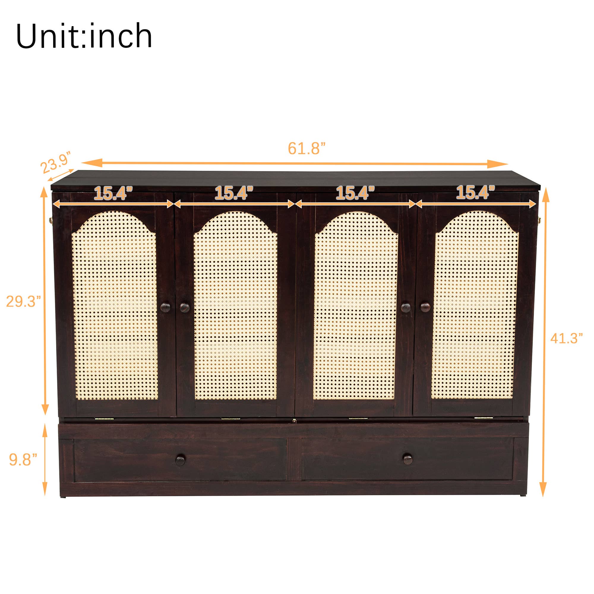 39F Inc. - Wholesale Bed - Queen Size Murphy Bed, Pine Wood Cabinet Bed w Power Station4