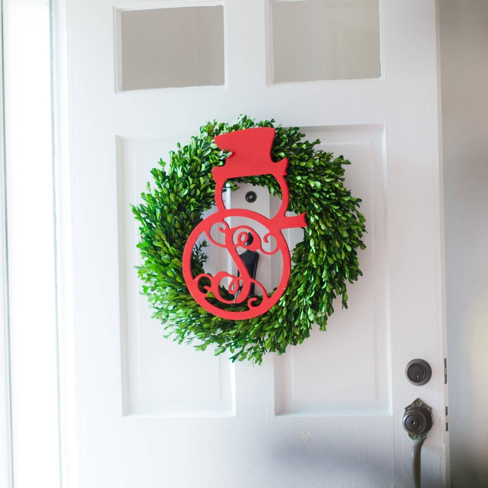 Wholesale Boutique - Wholesale Wall Sign - Snowman Wood Monogram - Single Initial1