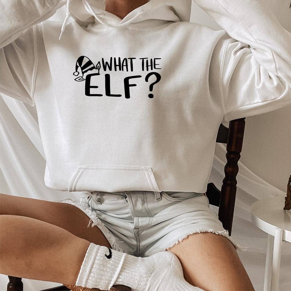 PositiveParty - Wholesale Screen Printed T-Shirt - Women's - Funny What The Elf Christmas 2022 Shirt, Sweatshirt4