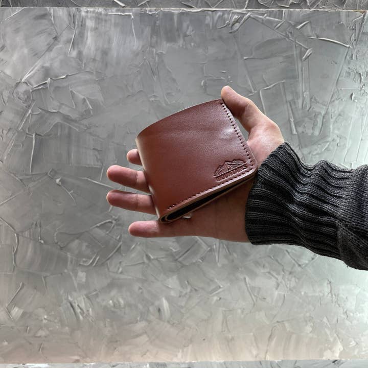 Geldhouder, accessoires voor heren, Vaderdag cadeau, bruin wa voor wholesale door Mountains