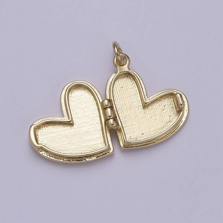 Aim Eternal - Wholesale Locket Necklace - Pearl Locket Charm Necklace 14k Gold Filled Heart Locket for Photo Necklace • Pearl Jewelry W-1932