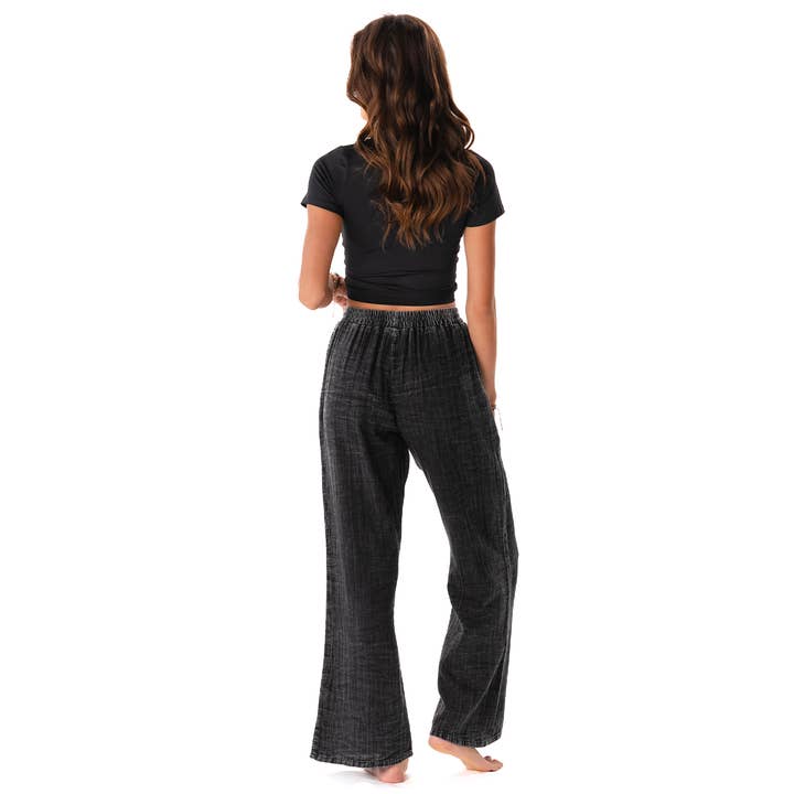 Lotus and Luna - Wholesale Pants - Women's - Vintage Black Cabana Pants4
