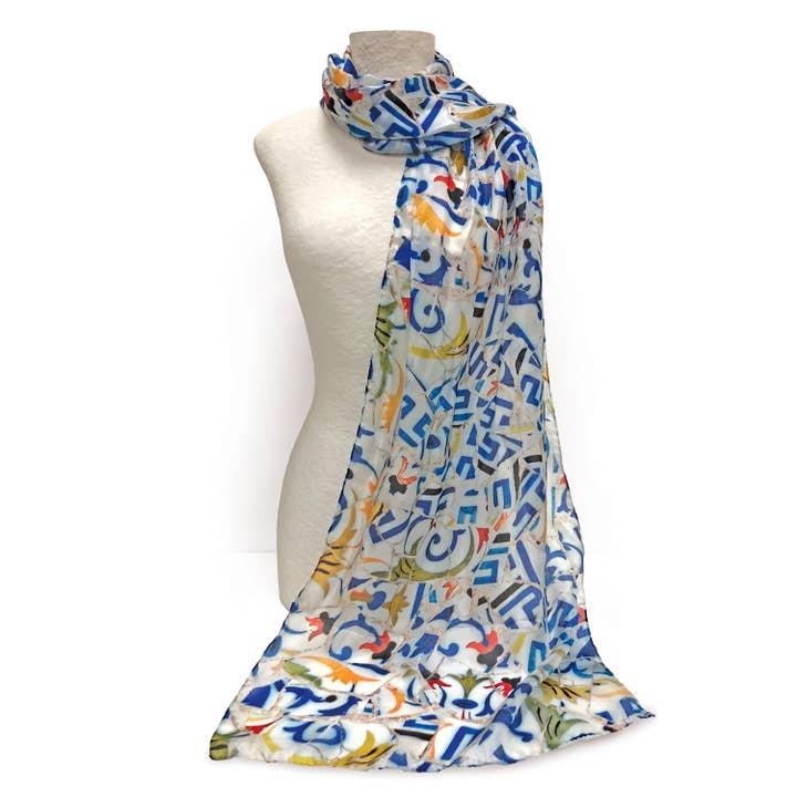 Barceloning - Wholesale Scarf - Women's - Trencazul silk foulard