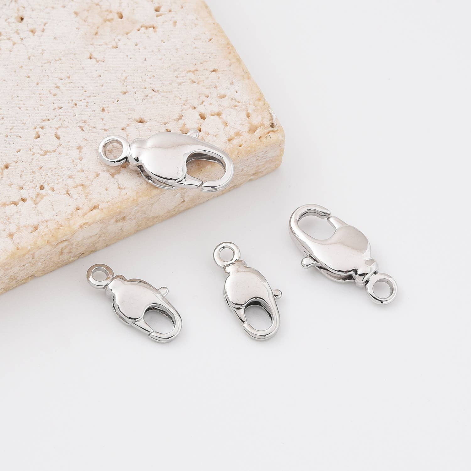 Beads Creation - Vente Fermoir - Fermoir mousqueton pivotant rempli d'or, fermoir à bijoux, CL4758