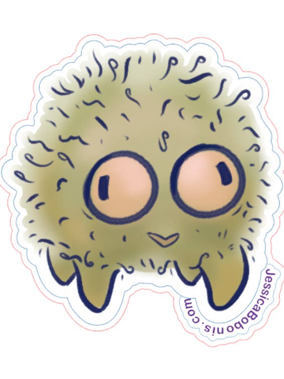 Pegatina Individual de Perro Musgo para venta al por mayor de Whimsy Lantern