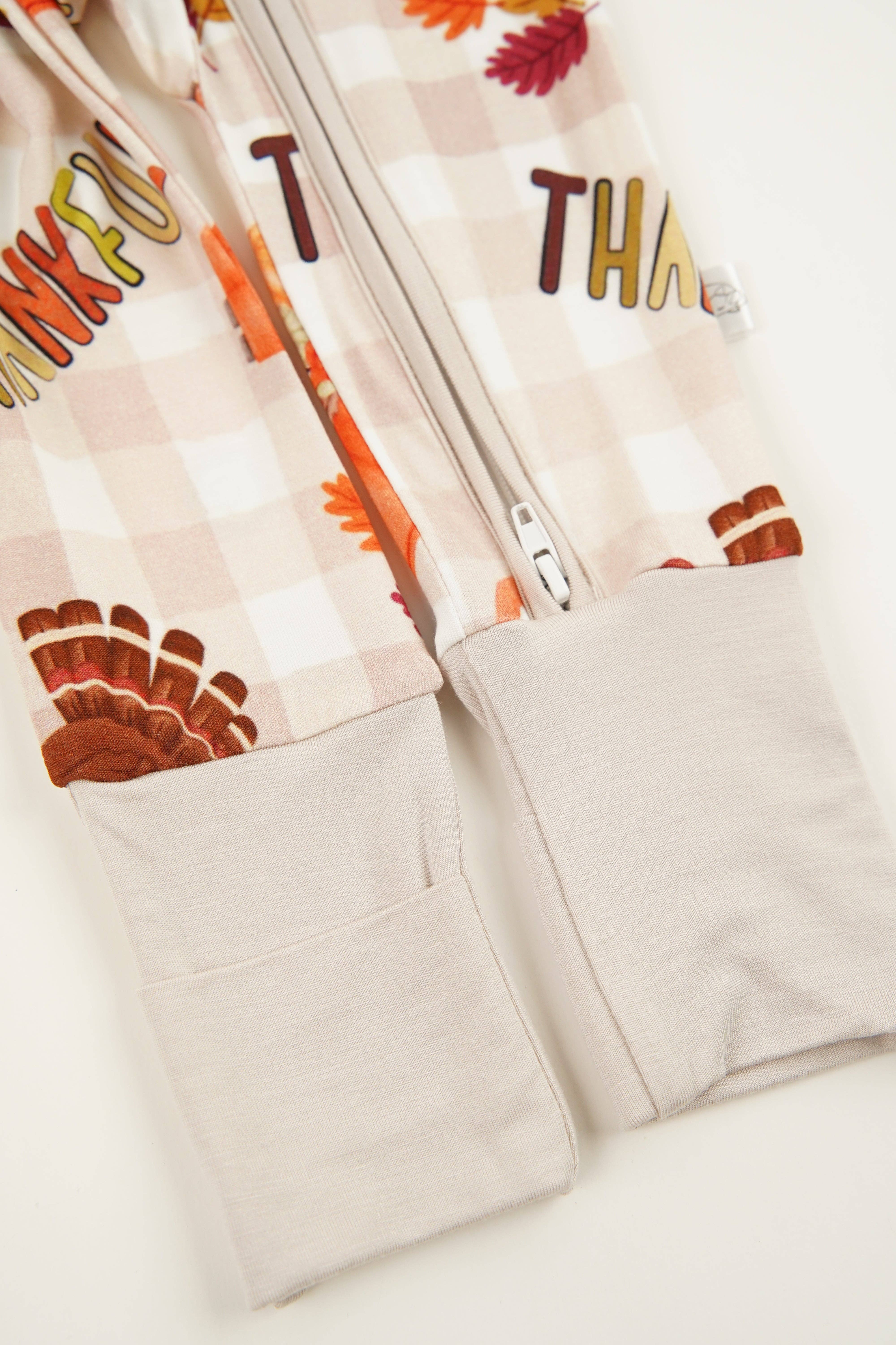 fawn & fold - Wholesale Sleepsuit - Baby - Truckin’ into Thanksgiving Zippy2