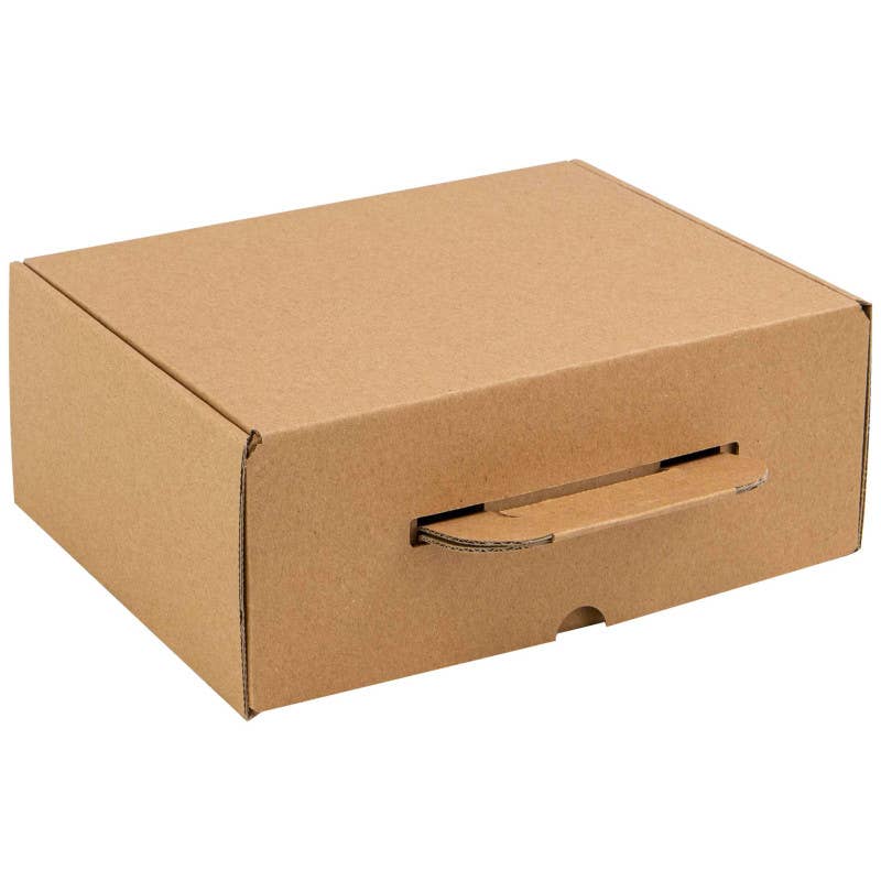 Deffrennes - Venta al por mayor Caja de regalo - Caja rectangular de cartón kraft marrón 25x19x10 cm2