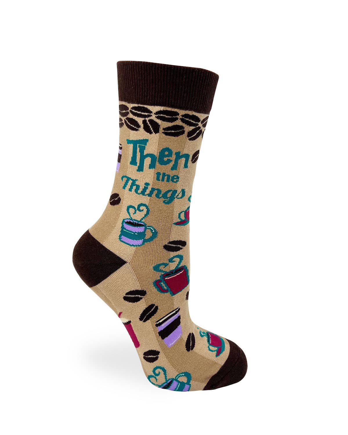 Fabdaz - Wholesale Socks - Women's - First the Coffee Then the Things Women's Crew Socks2