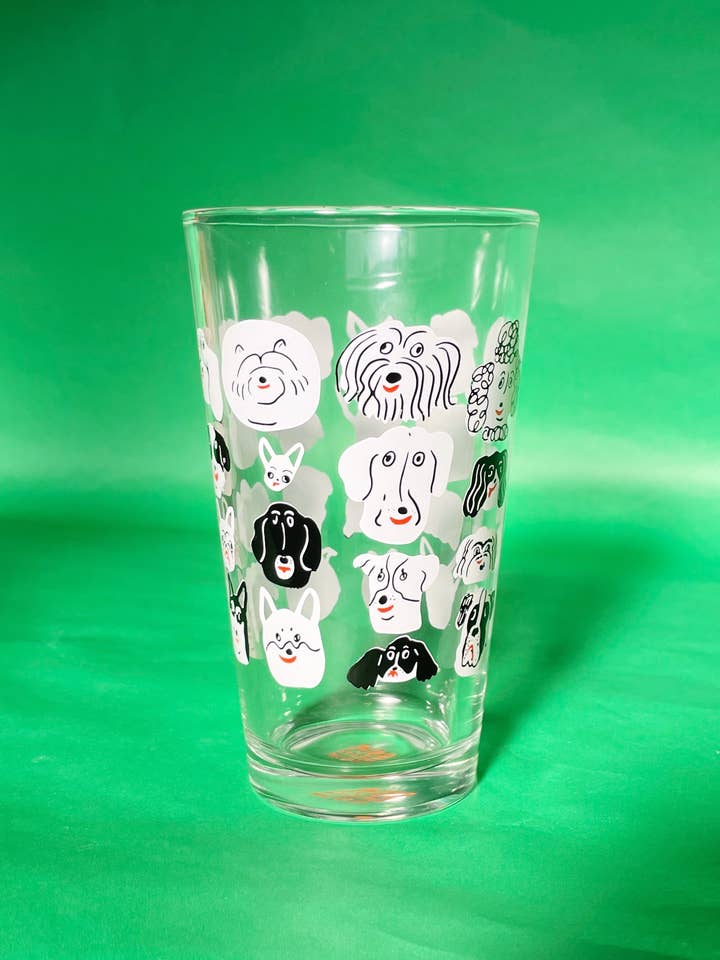 Dog Pint Glass voor wholesale door Kristina Micotti