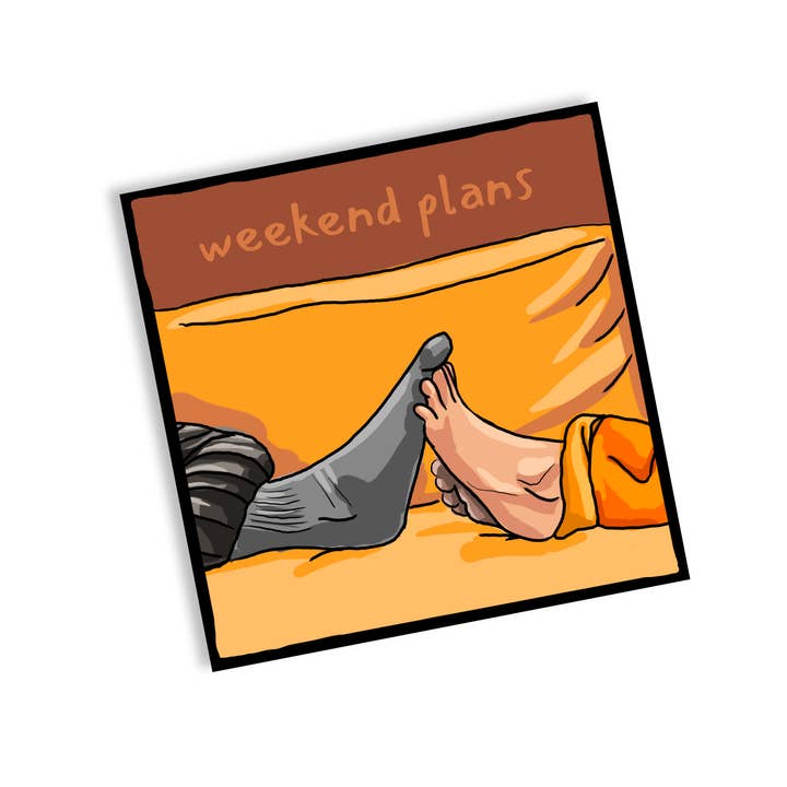 Autocollant de plans de week-end pour la vente par Aedan Creates