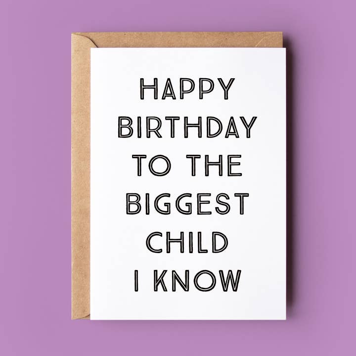The Biggest Child - set van 6 kaarten voor wholesale door Wonky Cards