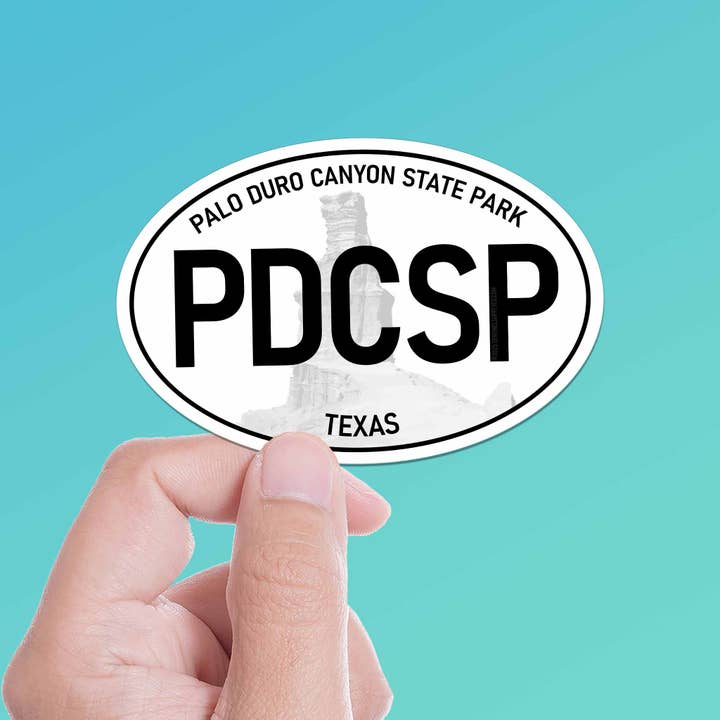 Sentinel Supply - Wholesale Sticker - Palo Duro Canyon Texas White Oval Bumper Sticker