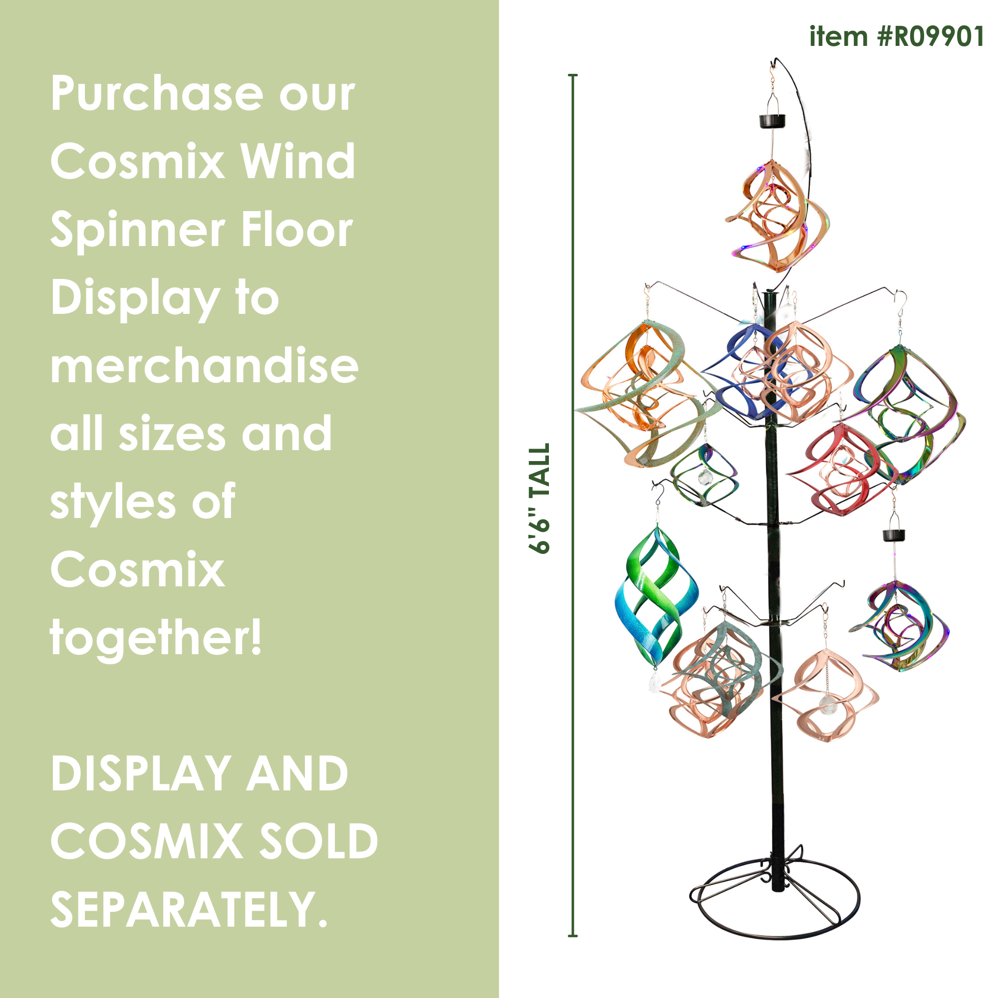 RCS Gifts - Wholesale Wind Spinner - Copper Cosmix Double Helix Garden Spinner – 17”2