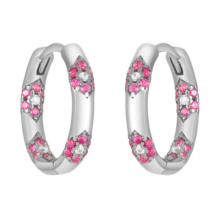 FUCSIA DELIA HUGGIES ARGENTO per la vendita all'ingrosso da parte di fyb jewelry