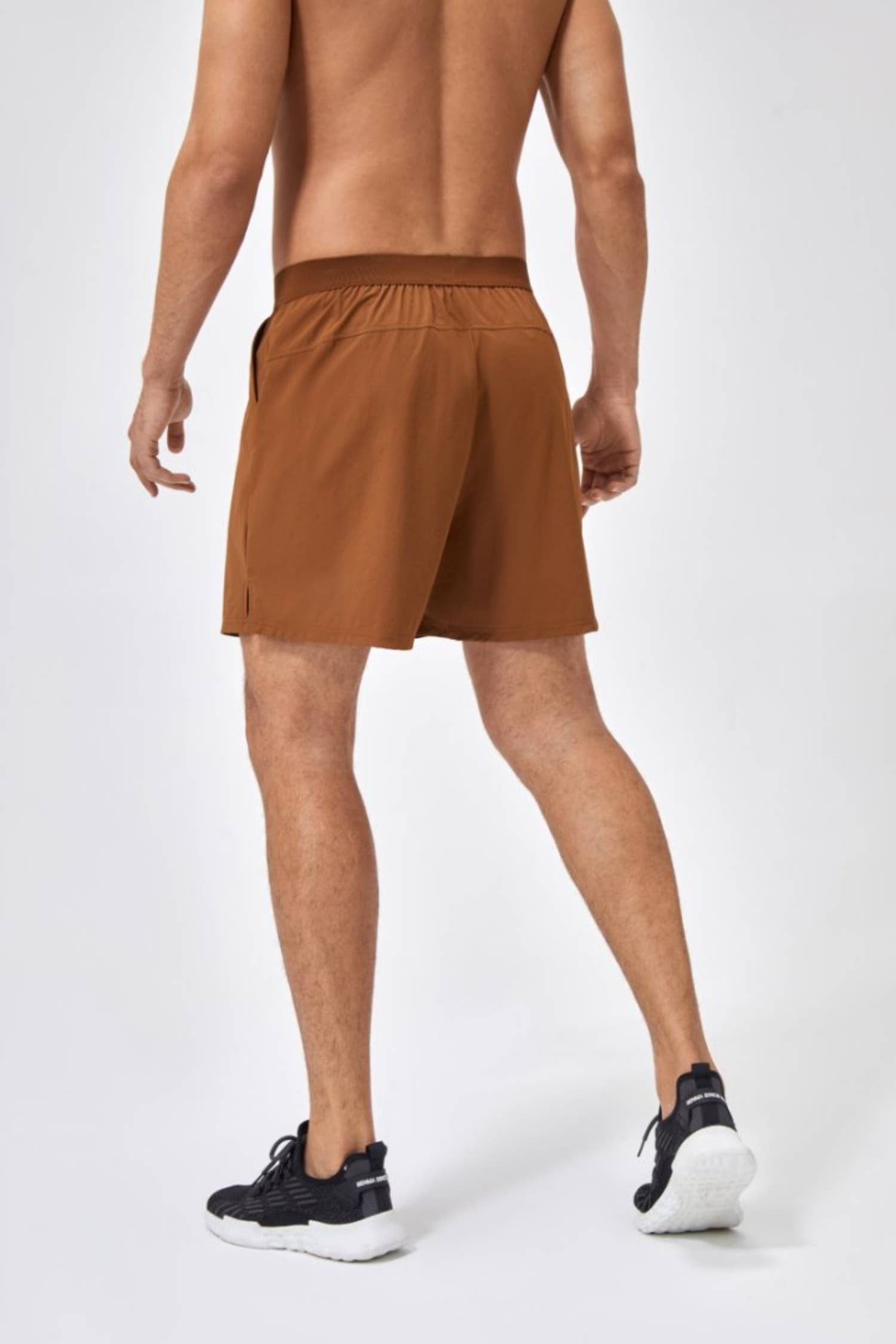 Active by Anna-Kaci – wholesale Träningsshorts – herr – Herrars enfärgade dra-på träningsshorts snabbtorkande tyg3