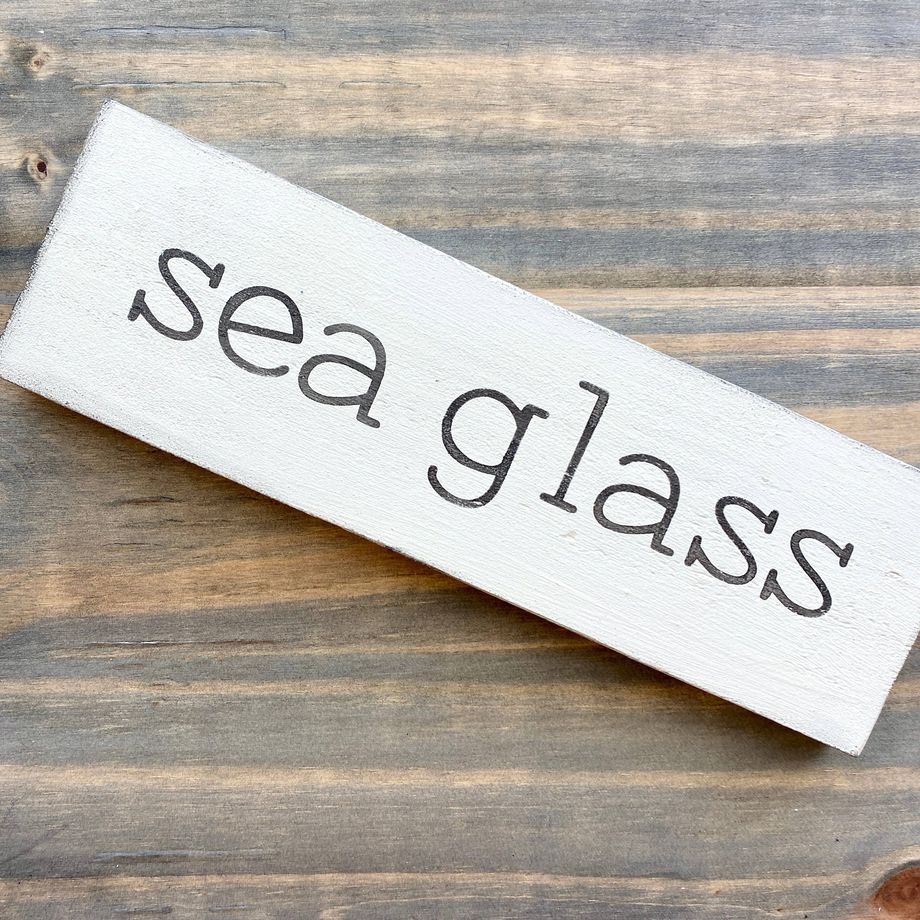 Anchored Soul Designs - Wholesale Sign - Sea Glass Sign, beachcombing decor, coastal home, seashell5