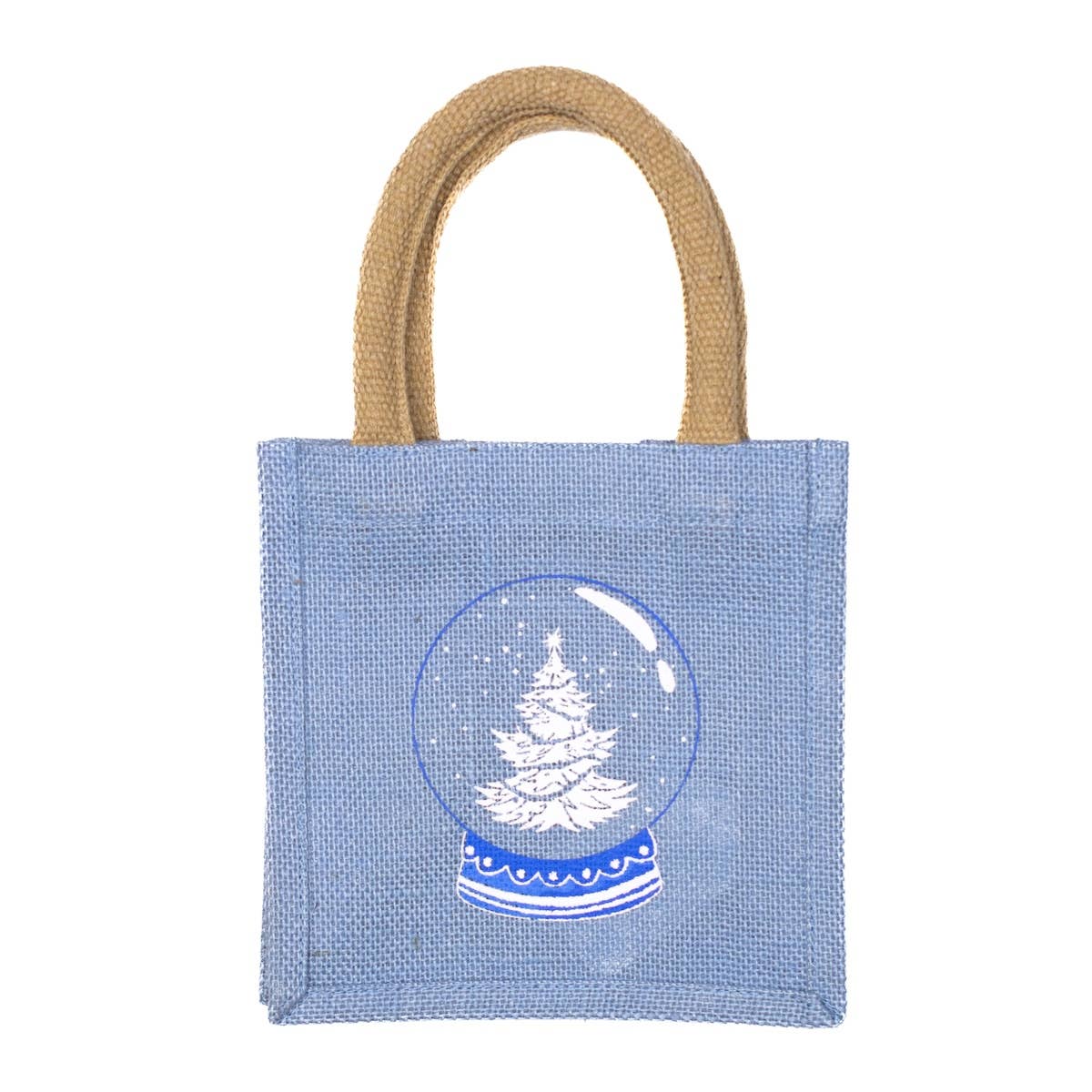 The Royal Standard - Wholesale Gift Bag - Snow Globe Petite Gift Tote   Light Palace/Blue   7x7x50