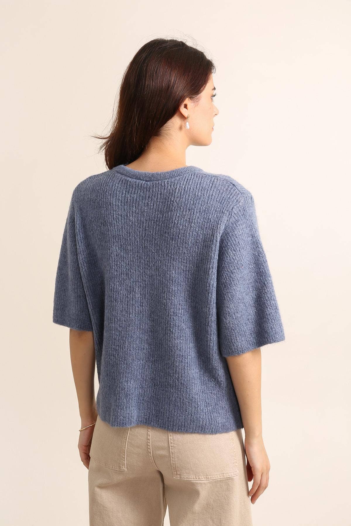 LÉA & LUC – Großhandel Strickjacke – Damen – Damen-Cardiganweste REF. 50755 aus weichem Strick11