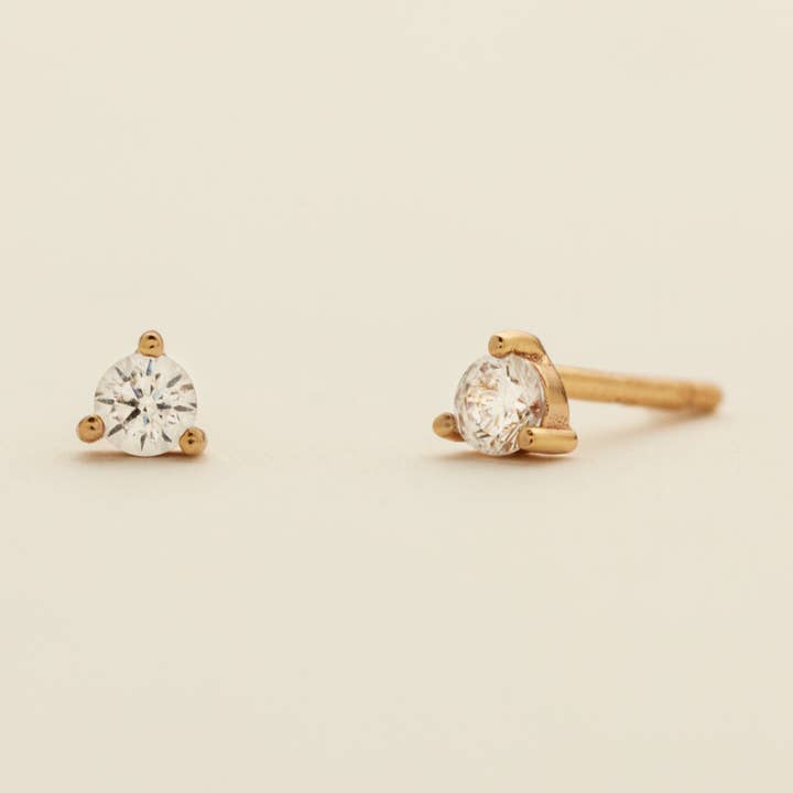 Luxe 3-polet Stud Øreringe for engroshandel hos Made By Mary