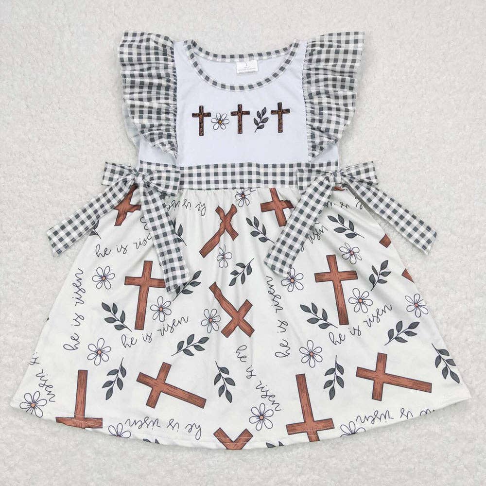 Aier Wholesale - Wholesale Clothing Set - Baby - Sibling Baby Girls Boys Easter Cross Rompers Dresses Clothes Sets2