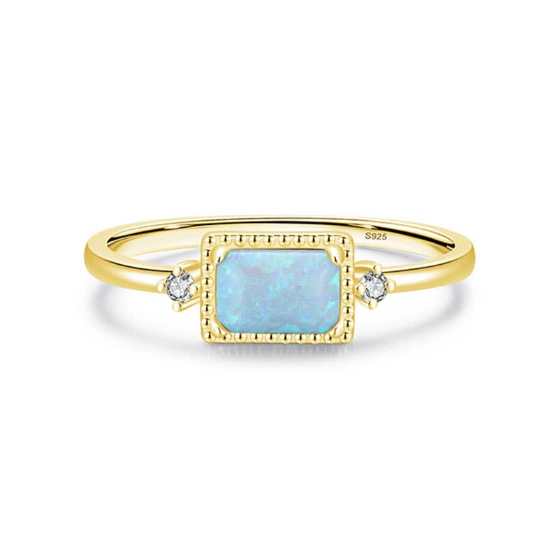 Gioiellin - S925 Silver Jewelry – wholesale Jewellery set – S925 Sterling Silver High-grade Opal Earrings and Ring Set1