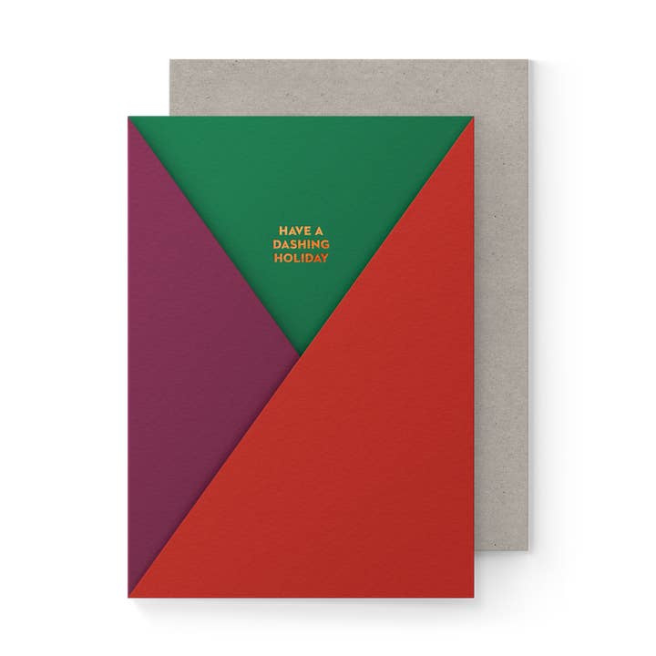Dear Beni - Wholesale Season's Greetings Card - Dashing Holiday A6 Pocket Card2