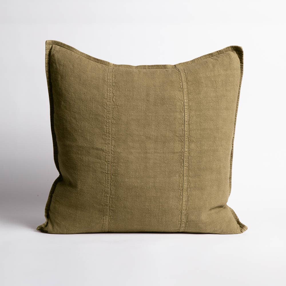 Luca Linen Cushion Cover - Olive for wholesale on Faire3