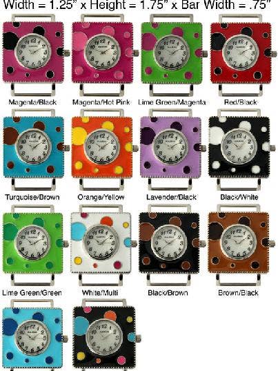 6 Narmi solid bar watch faces for wholesale by Time World USA
