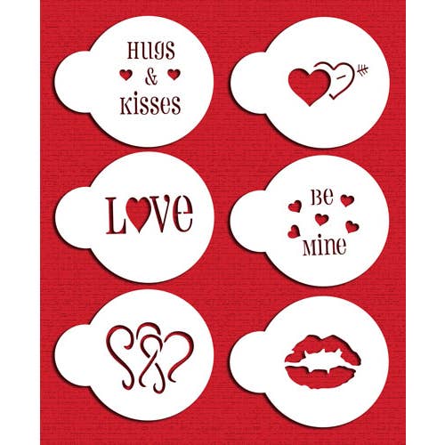 Valentine Cupcake and Cookie Stencils for wholesale by Designer Stencils