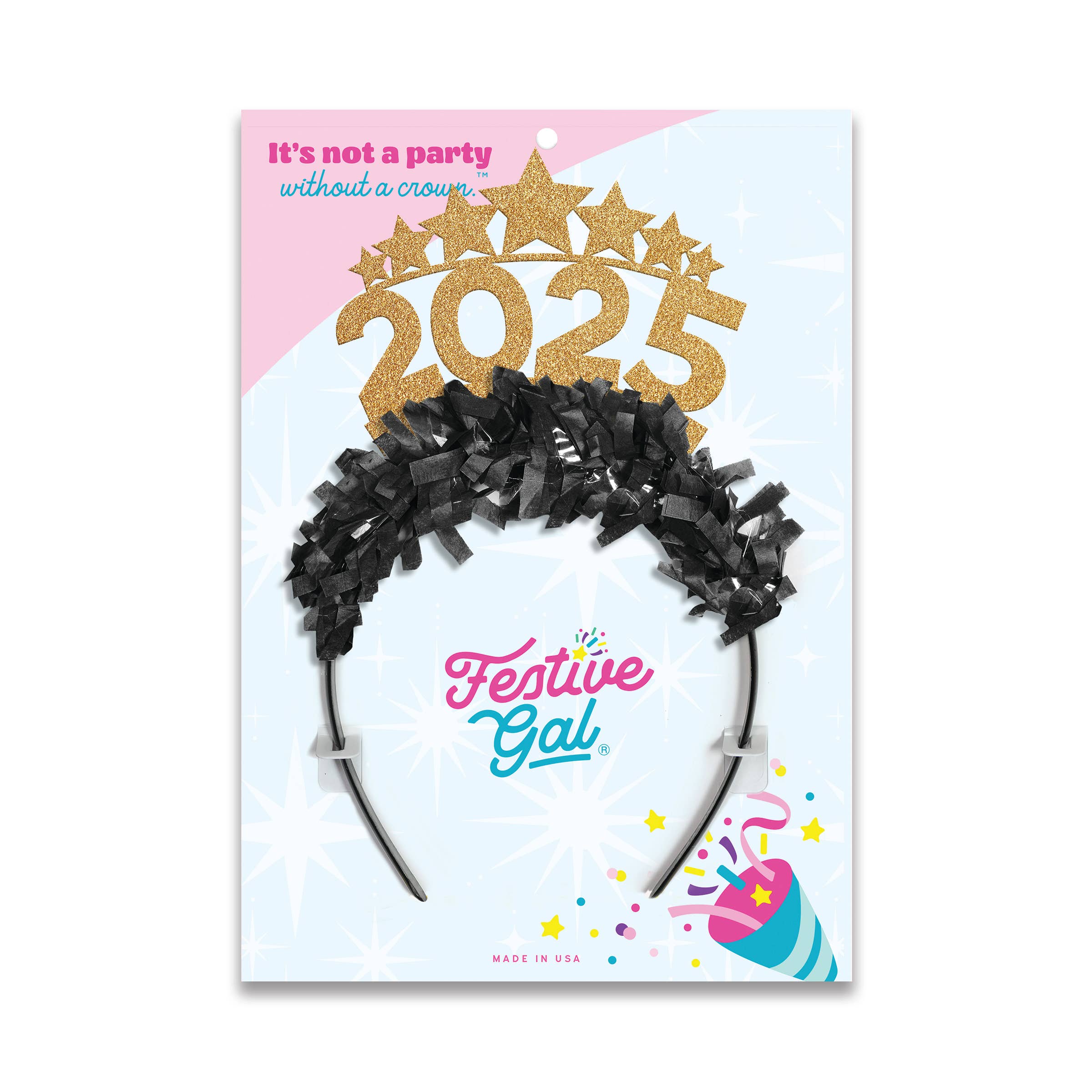 Festive Gal – Chapéu/coroa de festa por atacado – Decoração Coroa com Festa de Festa de Festa de Anos de 2025 Estrelas6