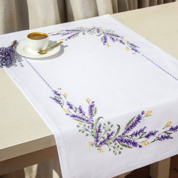 Table Topper - Cross Stitch Kit Table Cloth, FM012 for wholesale by Luca-S