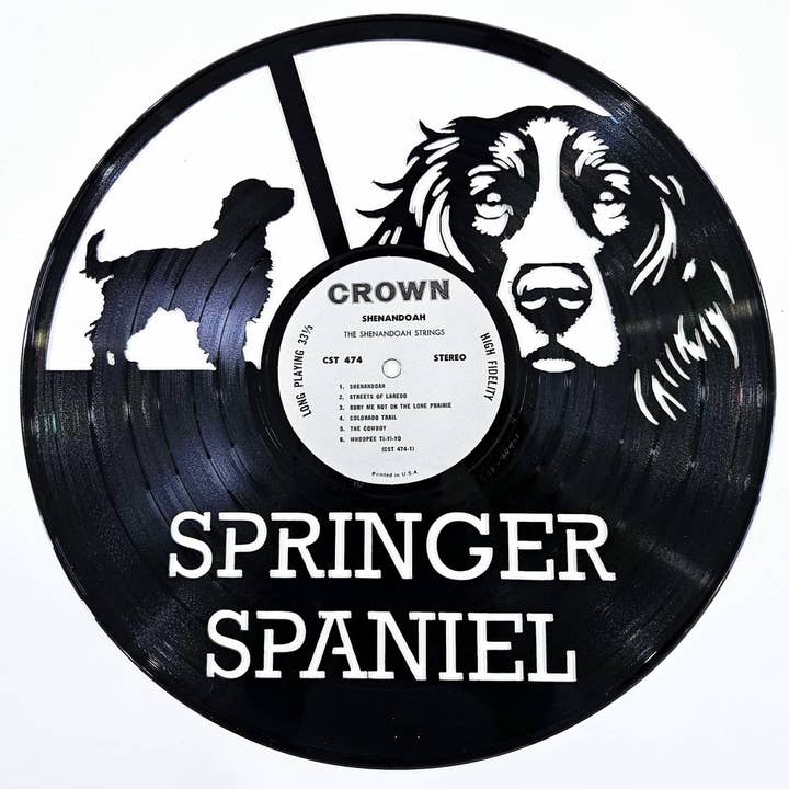Vinyl Record Art - Springer Spaniel for wholesale by Broken Record