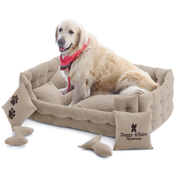 Doggy Affairs HandMade - Wholesale Pet Bed - Cat/Dog - Doggy Affairs Luxury Handcrafted 5-in-1 Dog Bed Set