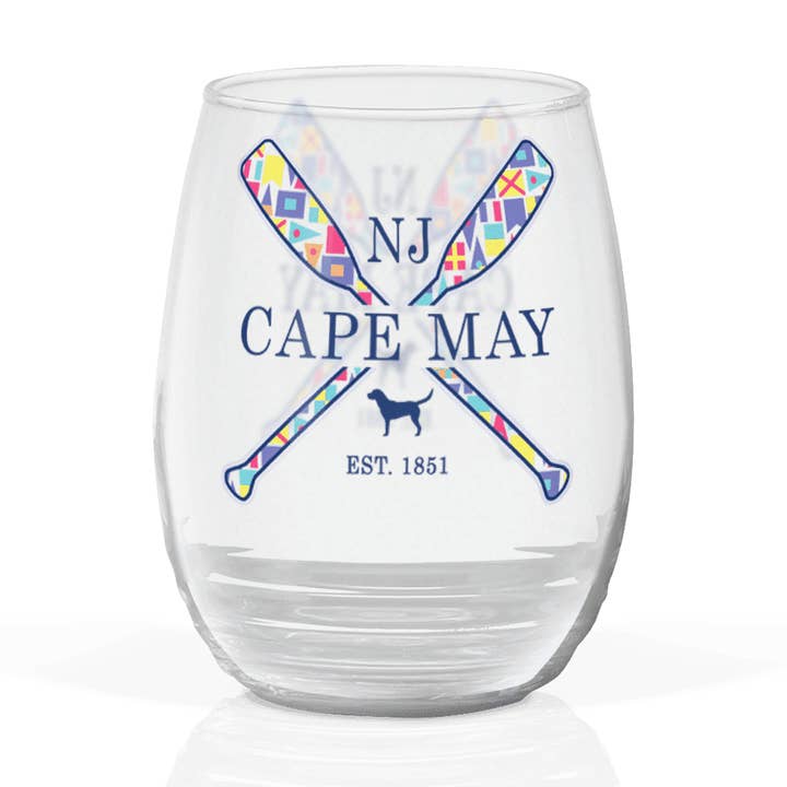 Aangepaste glazen wijnglascollectie met nautische vlag voor wholesale door Matrix